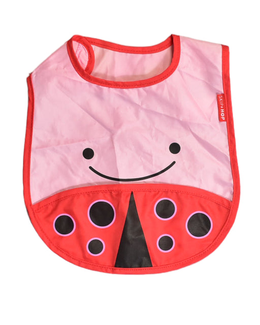 A Red Bibs from Skip Hop in size O/S for neutral. (Front View)