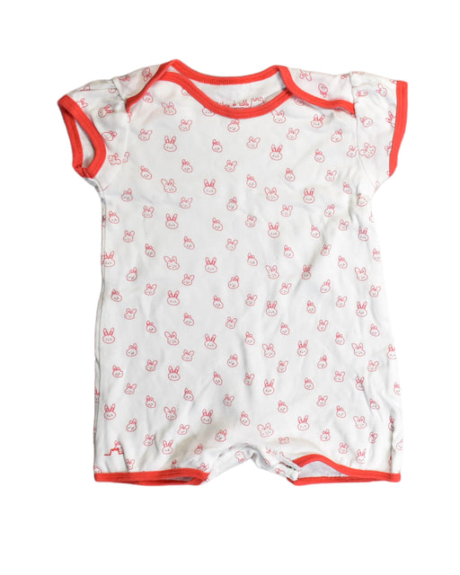 A White Rompers from Chateau de Sable in size 0-3M for girl. (Front View)
