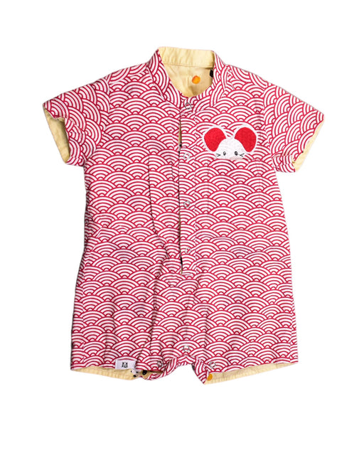 A Red Rompers from Maison Q in size XS for girl. (Front View)