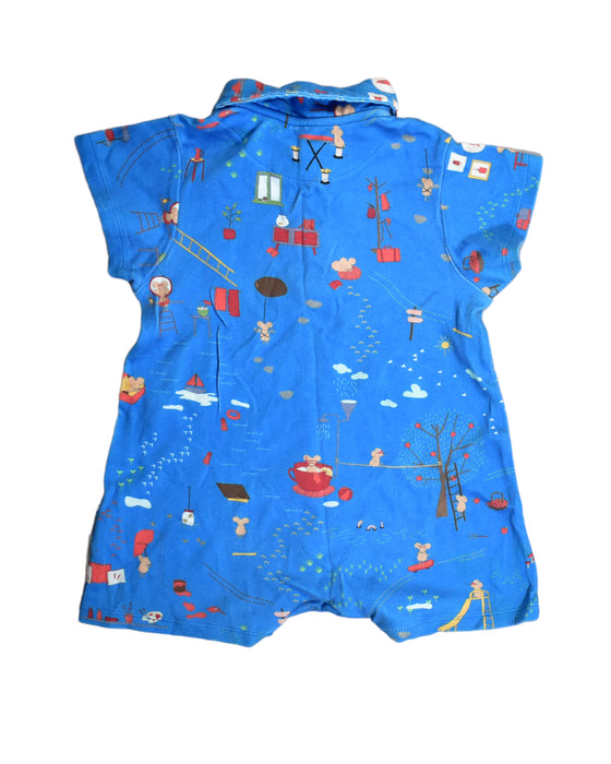 A Blue Rompers from Sea Apple in size 6-12M for boy. (Back View)