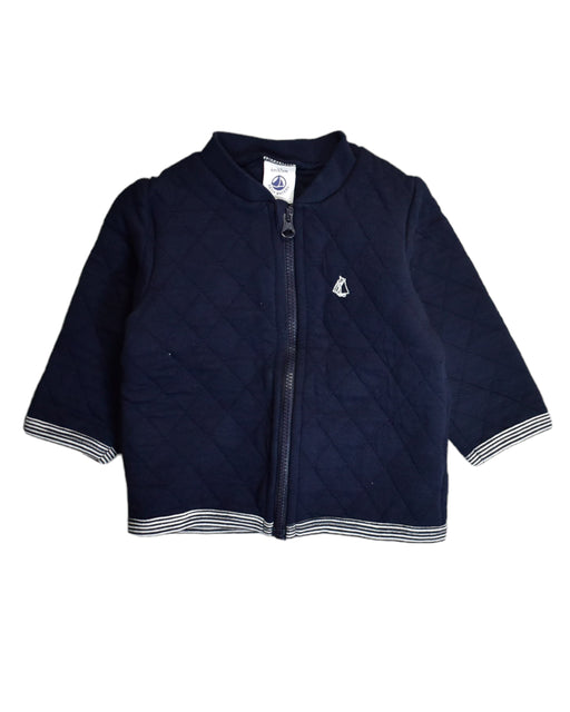 A Navy Puffer/Quilted Coats & Outerwear from Petit Bateau in size 3-6M for boy. (Front View)
