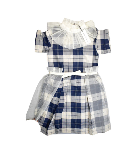 A Blue Short Sleeve Dresses from Jessie and James in size 8Y for girl. (Front View)