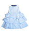 A Blue Sleeveless Dresses from Jessie and James in size 8Y for girl. (Back View)