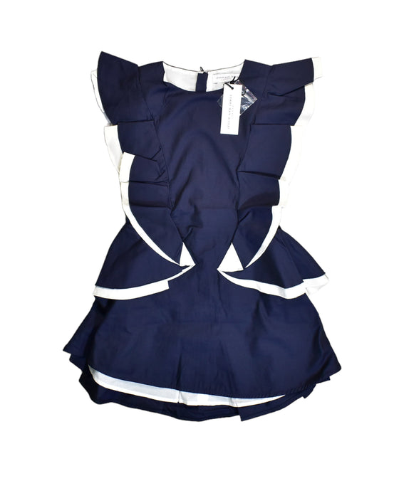 A Blue Sleeveless Dresses from Jessie and James in size 8Y for girl. (Front View)