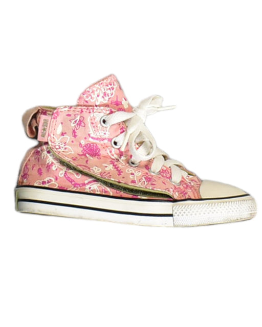 A Pink Sneakers from Converse in size 4T for girl. (Front View)