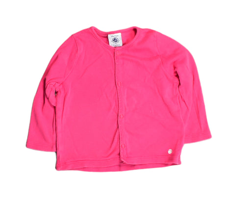 A Pink Cardigans from Petit Bateau in size 6-12M for girl. (Front View)
