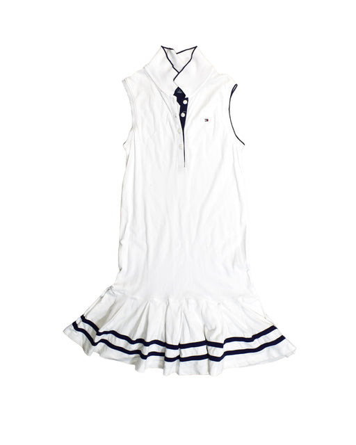 A White Sleeveless Dresses from Tommy Hilfiger in size 10Y for girl. (Front View)
