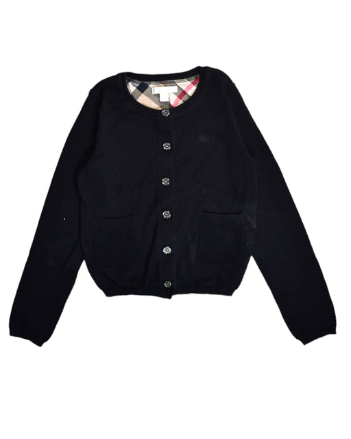 A Black Cardigans from Burberry in size 10Y for girl. (Front View)