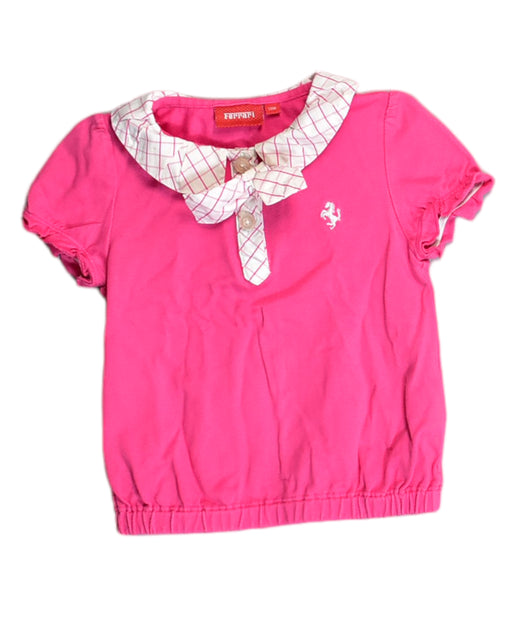 A Pink Short Sleeve Shirts from Ferrari in size 12-18M for girl. (Front View)