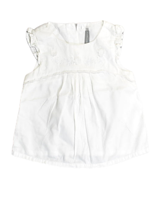 A White Sleeveless Tops from Sergent Major in size 12-18M for girl. (Front View)