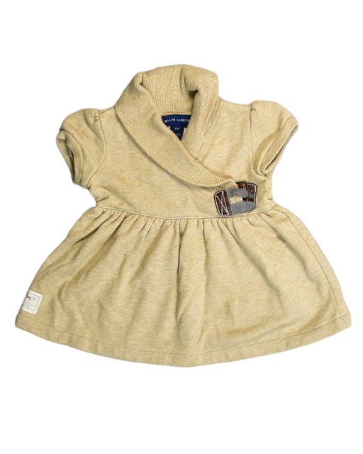 A Beige Short Sleeve Dresses from Ralph Lauren in size 6-12M for girl. (Front View)