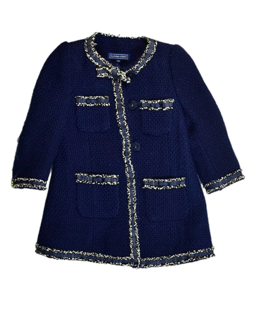 A Navy Coats from Nicholas & Bears in size 6-12M for girl. (Front View)