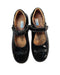 A Black School Shoes from  Brighton College in size 7Y for girl. (Back View)