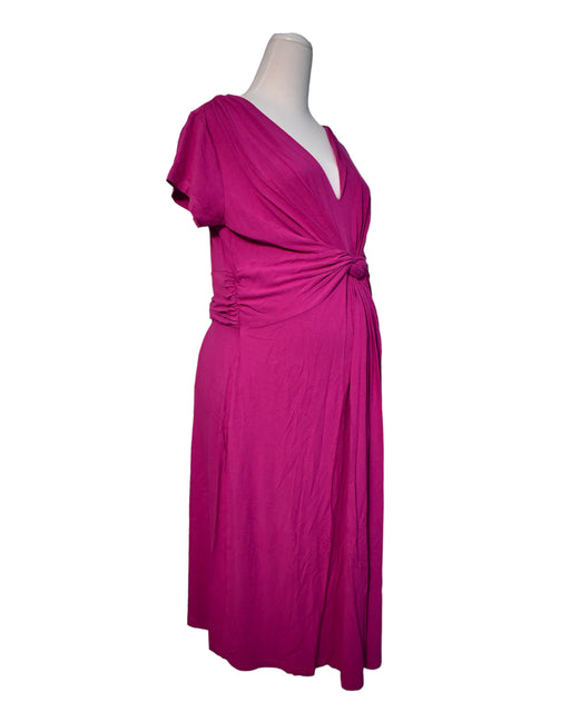 A Pink Short Sleeve Dresses from Seraphine in size M for maternity. (Front View)
