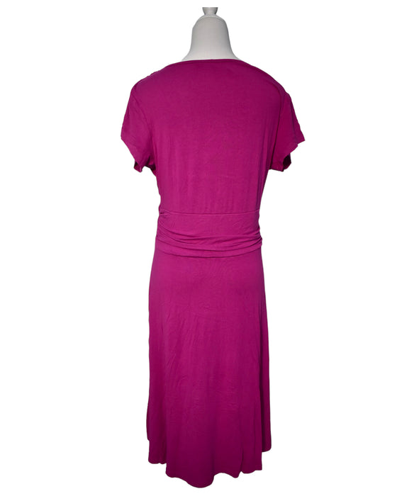 A Pink Short Sleeve Dresses from Seraphine in size M for maternity. (Back View)