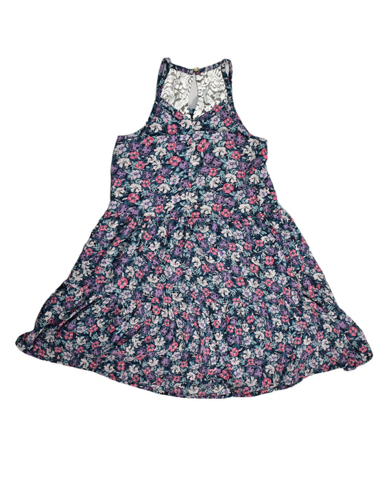 A Blue Sleeveless Dresses from Abercrombie  in size 5T for girl. (Back View)