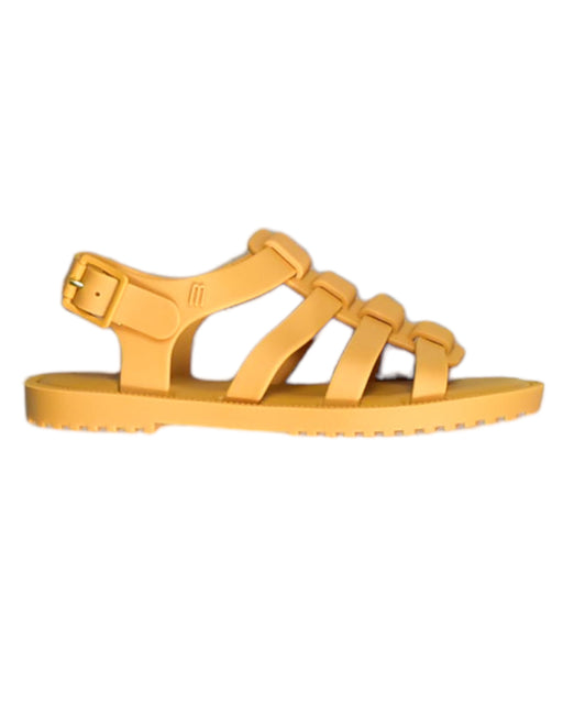 A Yellow Sandals from Melissa in size 6T for girl. (Front View)