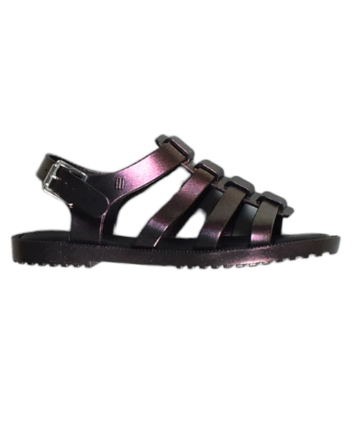 A Black Sandals from Melissa in size 7Y for girl. (Front View)