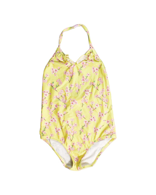 A Yellow Swimsuits from Sunuva in size 6T for girl. (Front View)