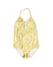 A Yellow Swimsuits from Sunuva in size 6T for girl. (Front View)