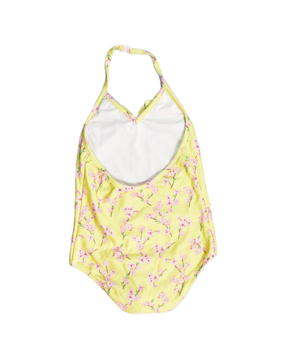 A Yellow Swimsuits from Sunuva in size 6T for girl. (Back View)