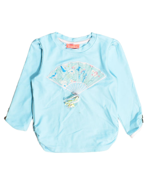A Blue Rash Guards from Sunuva in size 4T for girl. (Front View)