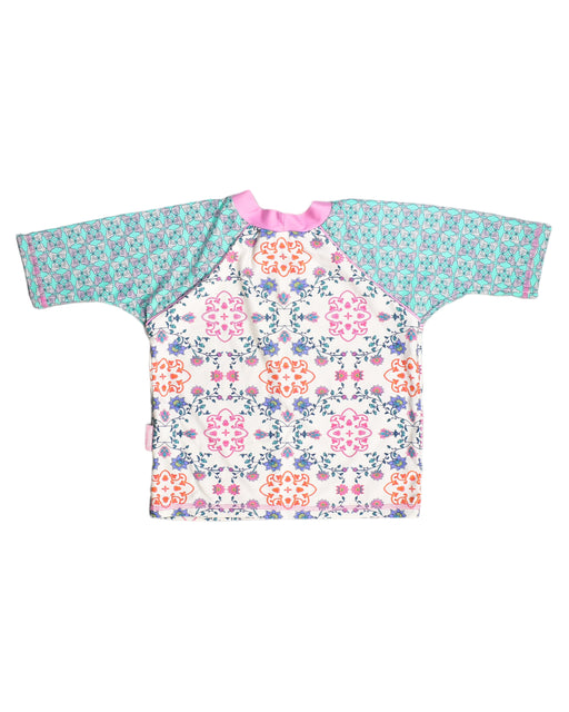 A Pink Rash Guards from Platypus in size 8Y for girl. (Front View)