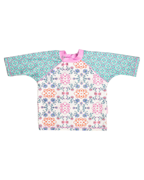 A Pink Rash Guards from Platypus in size 8Y for girl. (Back View)