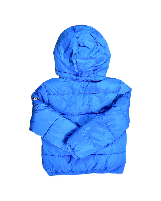 A Blue Puffer/Quilted Jackets from Petit Bateau in size 10Y for boy. (Back View)