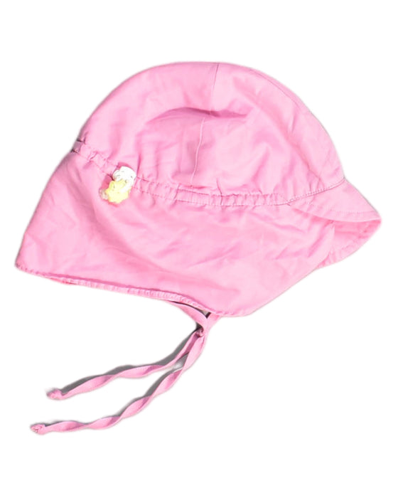 A Pink Sun Hats from i play in size 12-18M for girl. (Back View)