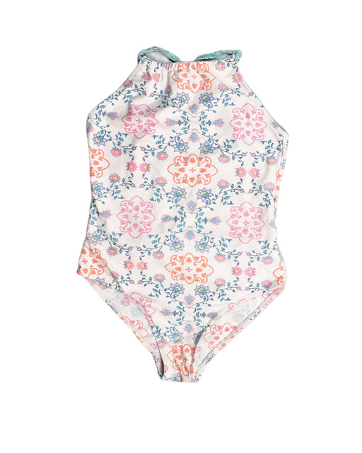 A Pink Swimsuits from Platypus in size 8Y for girl. (Front View)