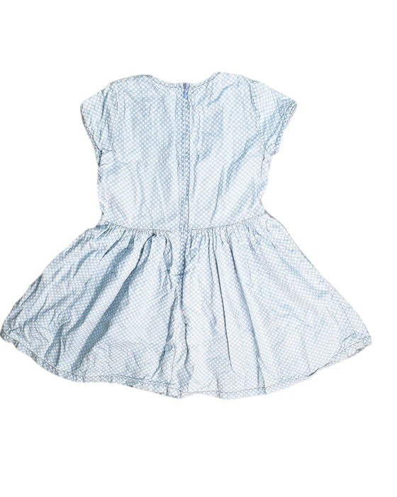 A Blue Sleeveless Dresses from Esprit in size 7Y for girl. (Back View)