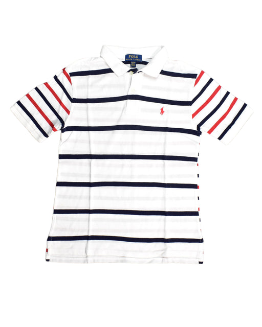 A White Short Sleeve Polos from Polo Ralph Lauren in size 12Y for boy. (Front View)