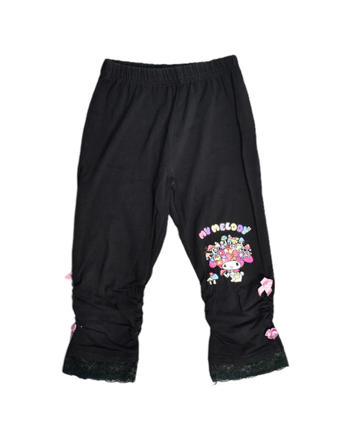 A Black Casual Pants from Sanrio in size M for girl. (Front View)
