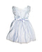 A Blue Sleeveless Dresses from Monsoon in size 10Y for girl. (Front View)