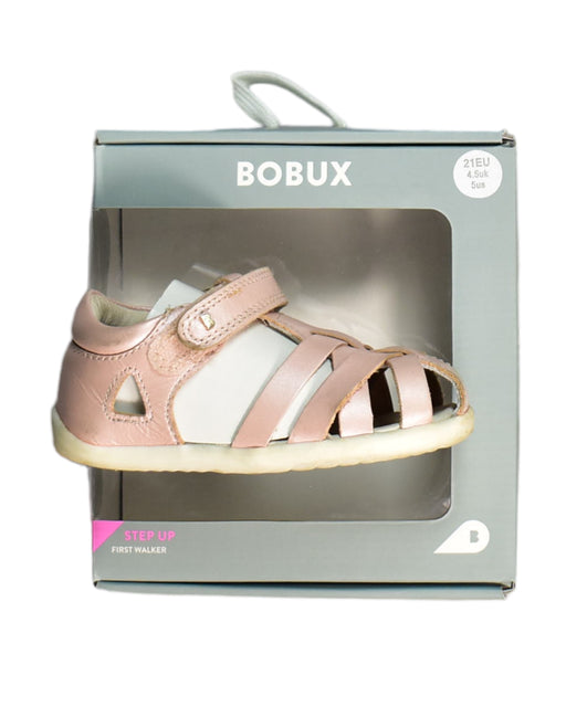 A Pink Sandals from Bobux in size 12-18M for girl. (Front View)