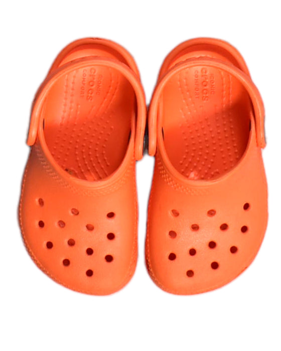 A Orange Sandals from Crocs in size 18-24M for neutral. (Back View)