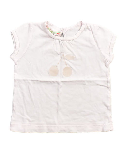 A Pink Short Sleeve Tops from Bonpoint in size 3-6M for girl. (Front View)