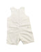 A White Overall Shorts from Natalys in size 3-6M for boy. (Back View)