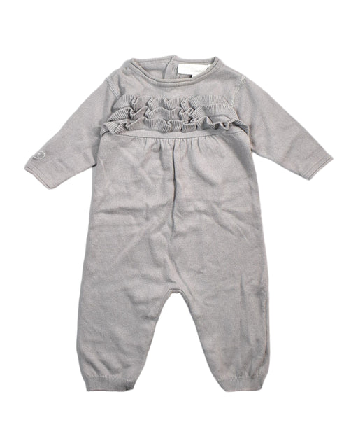 A Grey Rompers from Chateau de Sable in size 0-3M for girl. (Front View)