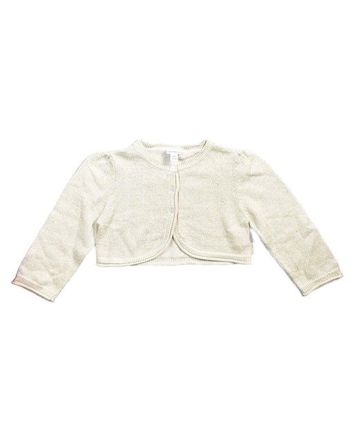 A Beige Cardigans from P'tit Bisou in size 6-12M for girl. (Front View)