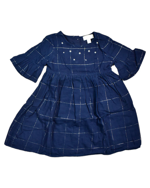 A Blue Long Sleeve Dresses from The Little White Company in size 3T for girl. (Front View)