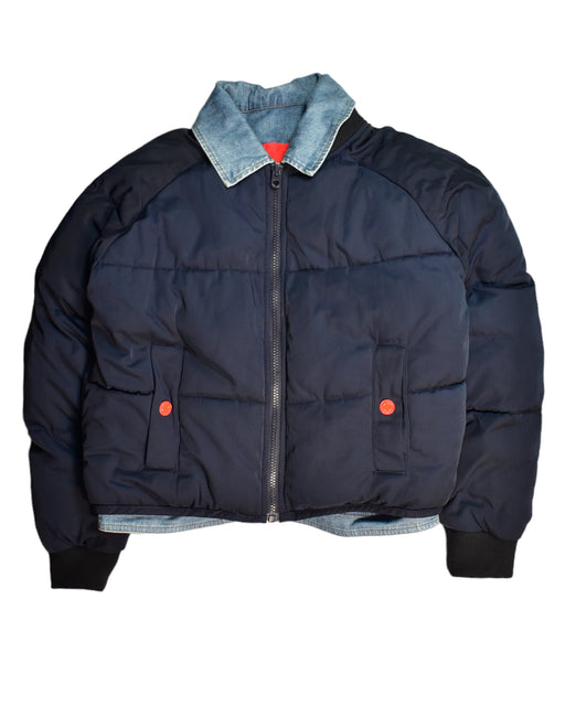 A Blue Puffer/Quilted Jackets from Little Marc Jacobs in size 12Y for boy. (Front View)