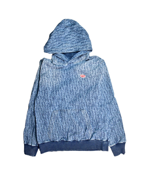 A Blue Hoodie from Diesel in size 14Y for boy. (Front View)