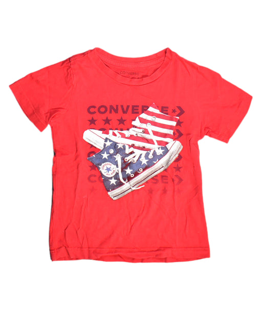 A Red T Shirts from Converse in size 6T for boy. (Front View)