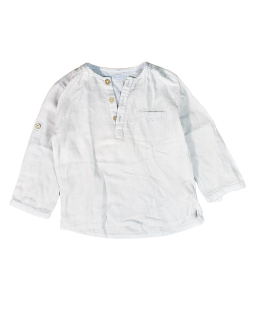 A Blue Long Sleeve Tops from Chateau de Sable in size 3T for boy. (Front View)