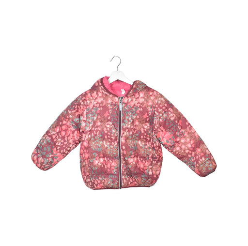 A Pink Puffer/Quilted Jackets from Hanna Andersson in size 7Y for girl. (Front View)