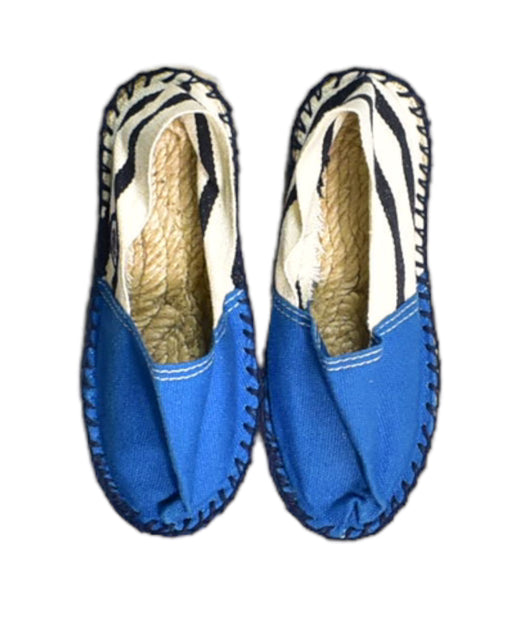 A Blue Espadrilles from Jacadi in size 5T for neutral. (Front View)