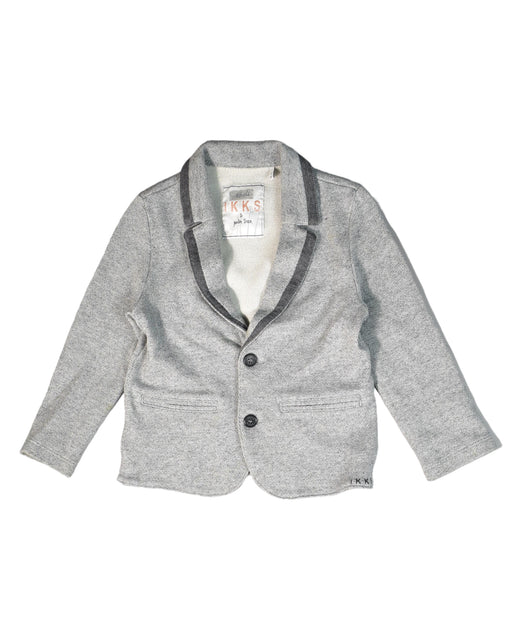 A Grey Coats from IKKS in size 4T for boy. (Front View)