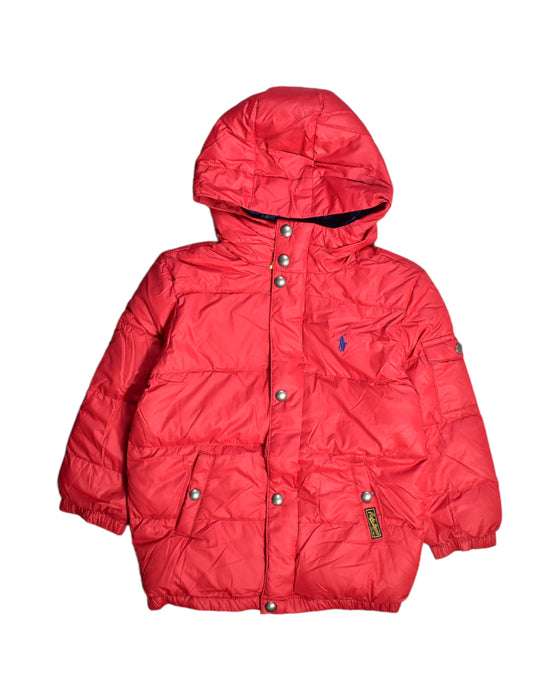 A Red Puffer/Quilted Coats & Outerwear from Polo Ralph Lauren in size 5T for neutral. (Front View)